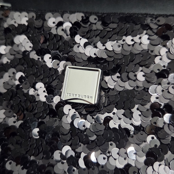 TORY BURCH BRITTEN SEQUIN CONVERTIBLE CROSSBODY BAG FORMAL EVENING CLUTCH - Picture 9 of 12